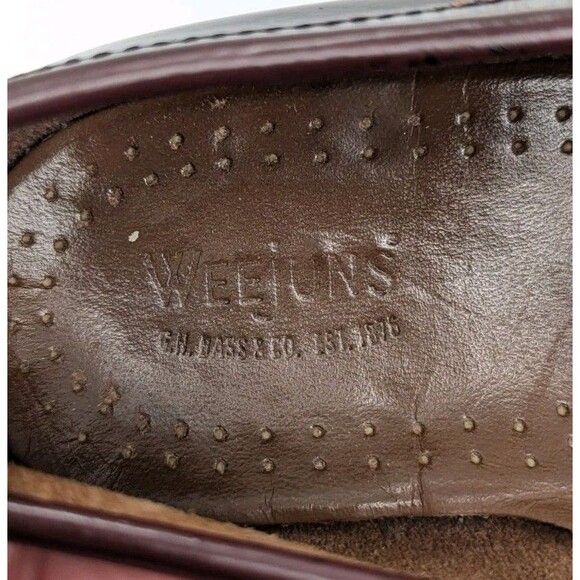 G.h. Bass Sz 10 EE Wilton ? Weejuns Dark Cherry Leather  Loafer Normcore Classic main image 7